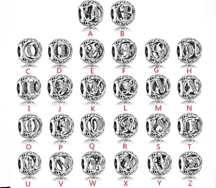 NO:103649,With a full set of packaging for counters Your name!  My last name Pandora alphabet, 26 silver English alphabet necklace, Pandora necklace, necklace19860909带专柜全套包装 你的名字！我的姓氏 潘多拉字母珠子,银26个英文字母项链,潘多拉项链,necklace,Jewelry
