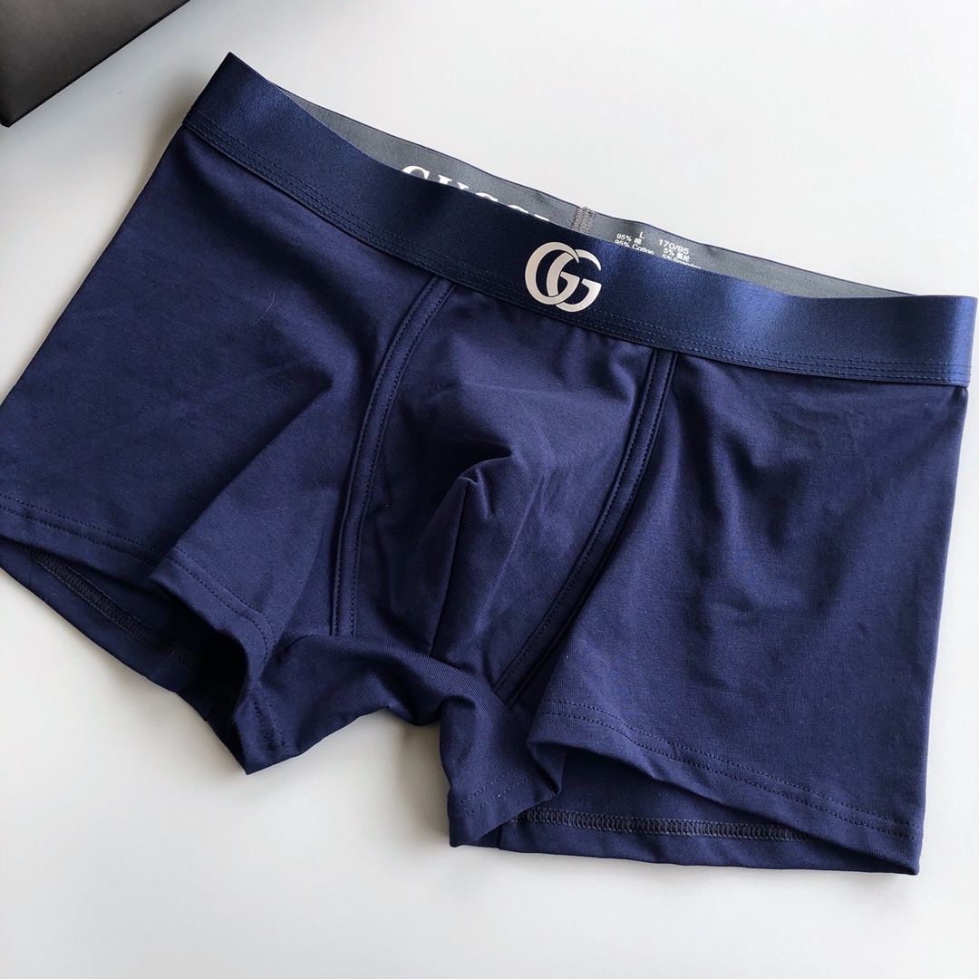  GUCCI 古奇 经典之作 男士盒装精品内裤 ！时尚百搭款！外贸公司合作订单  舒适男士内裤 科学配 