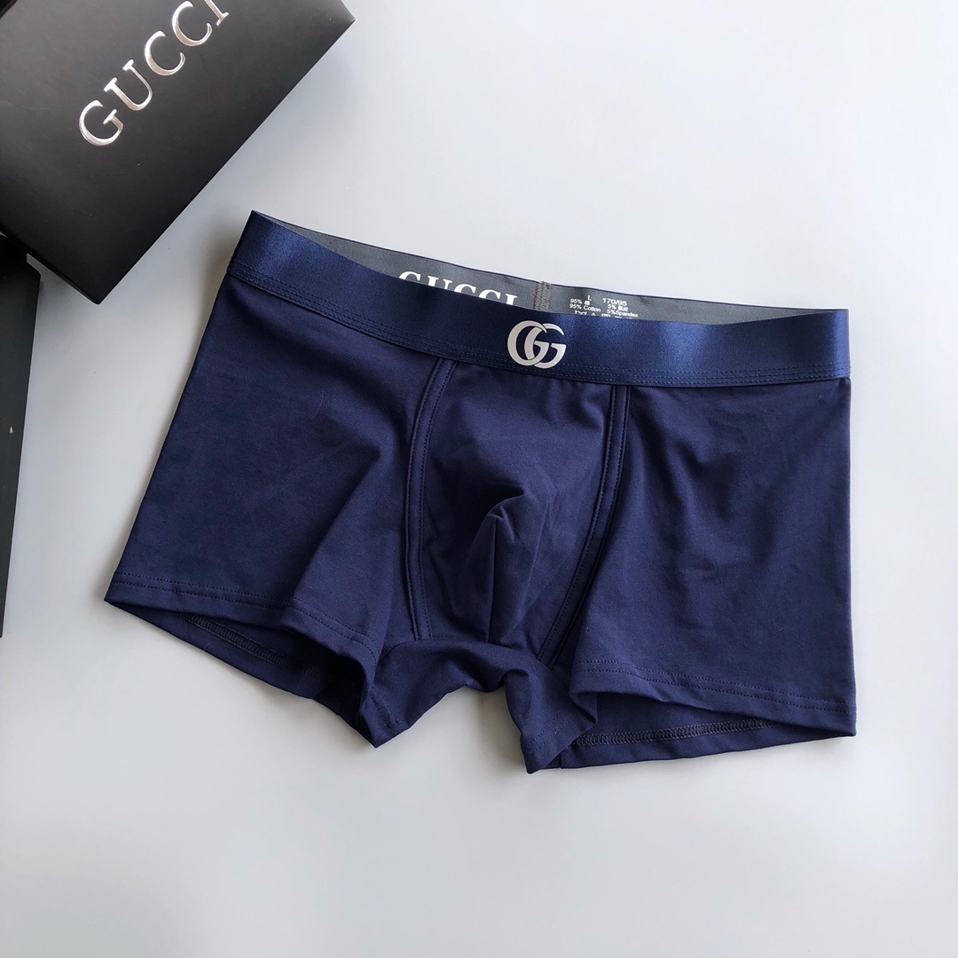  GUCCI 古奇 经典之作 男士盒装精品内裤 ！时尚百搭款！外贸公司合作订单  舒适男士内裤 科学配 