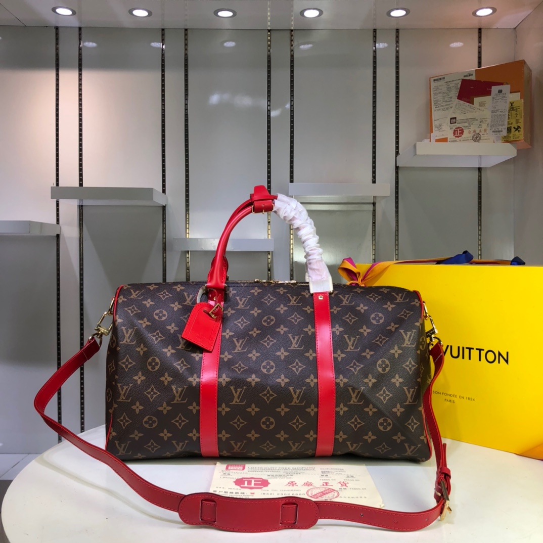 Louis Vuitton LV Keepall Diseñador
 Bolsos de viaje Monogram Canvas Lona M41414