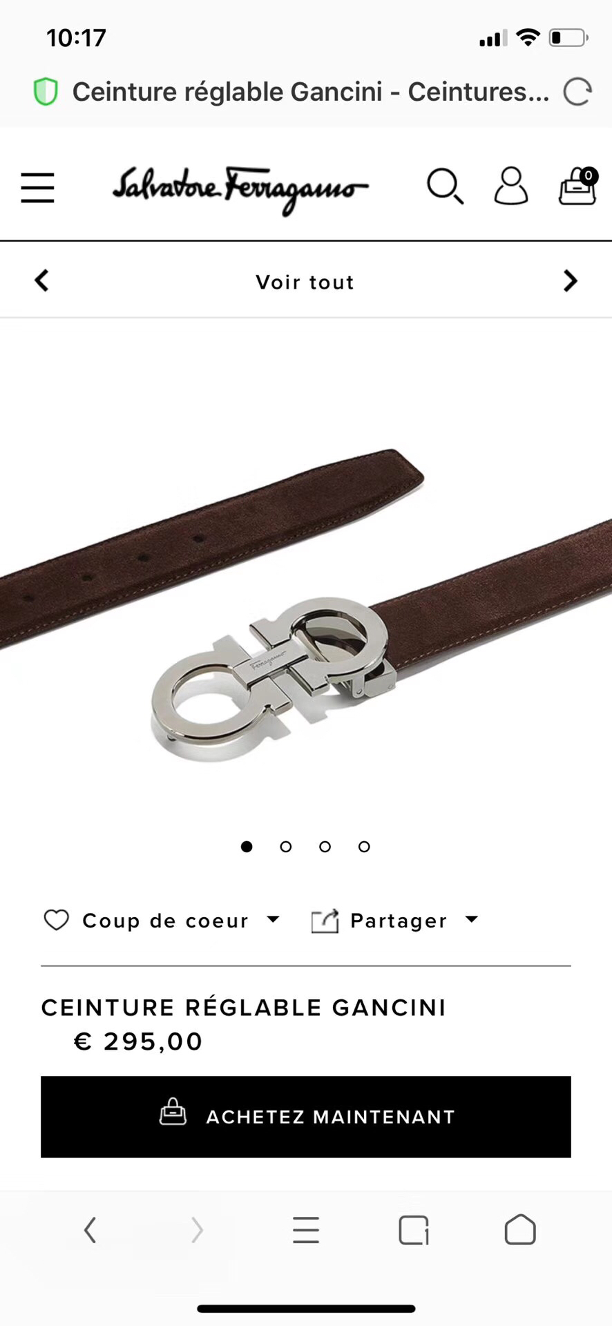 [Ferragamo Belts]Comparison chart ofofficial website