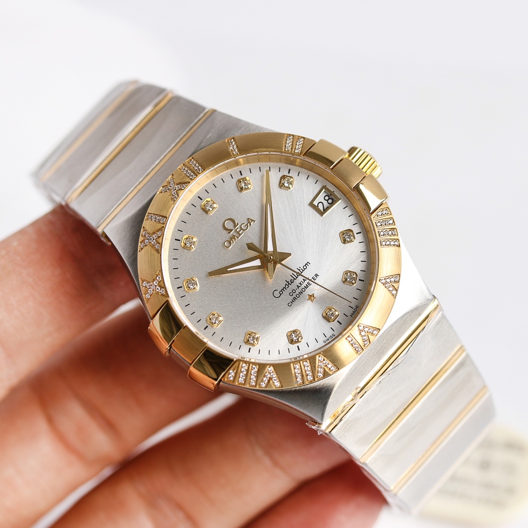 NO:339791,White Gold All Gold Omega Constellation Series uses its famous 