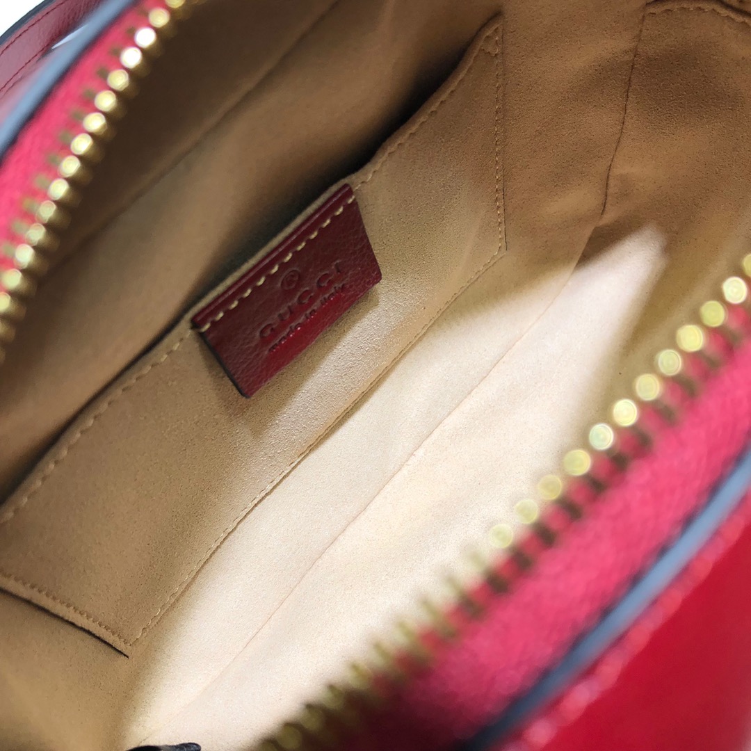 GUCCI古驰双G帆布饰皮革迷你手袋448065