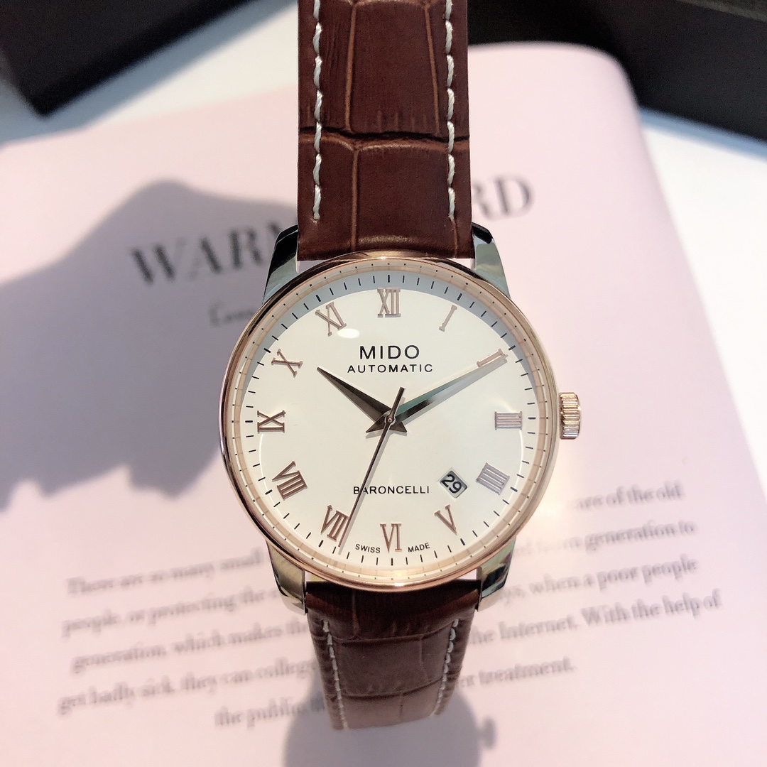 “Mido Beren-Sari Men’s and Women’s Couple Watch Set, Classic 38mm and 29mm Design” - 图片 7