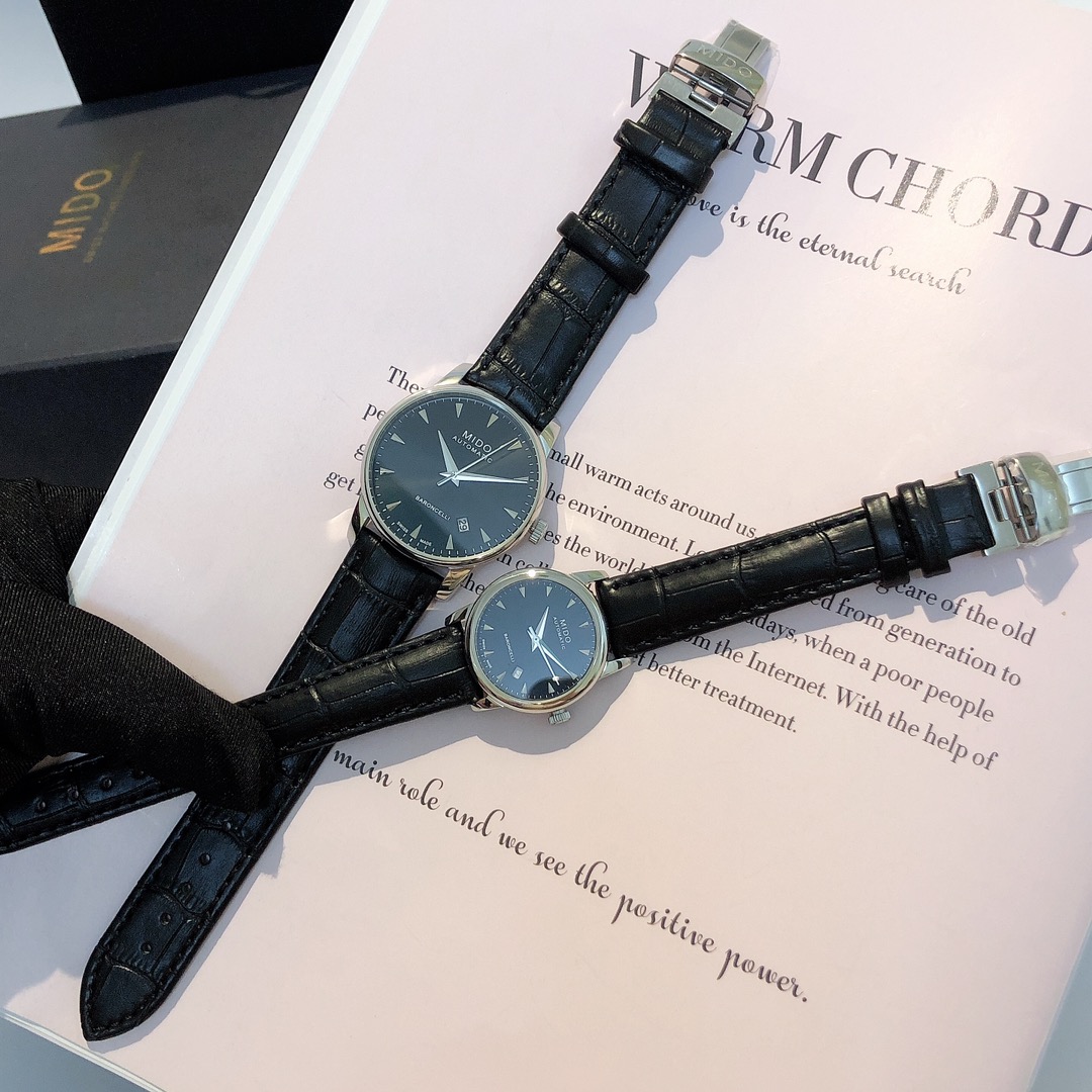 “Mido Beren-Sari Men’s and Women’s Couple Watch Set, Classic 38mm and 29mm Design”