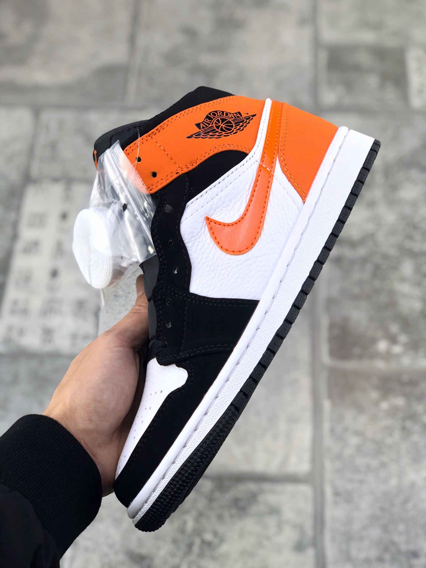 130 真标半码 Air Jordan 1 mid 中帮黑橙 原装渠道 市面最高工艺
