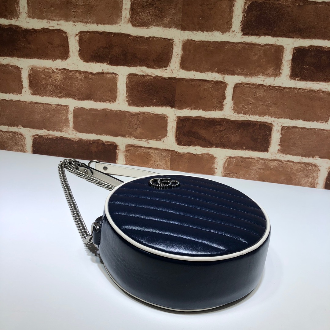 GUCCI古驰GG Marmont系列圆形迷你肩背包550154