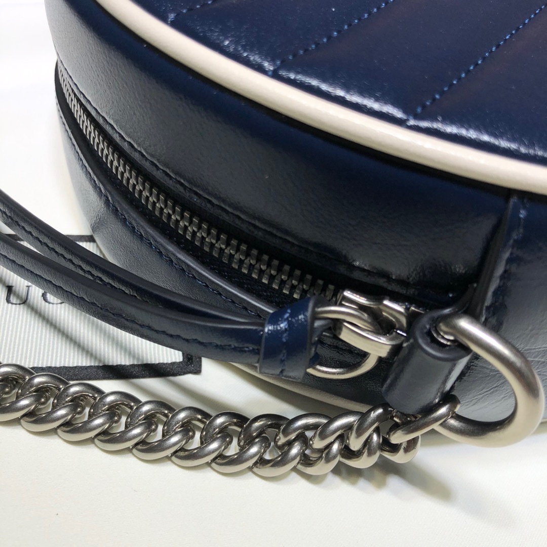 GUCCI古驰GG Marmont系列圆形迷你肩背包550154