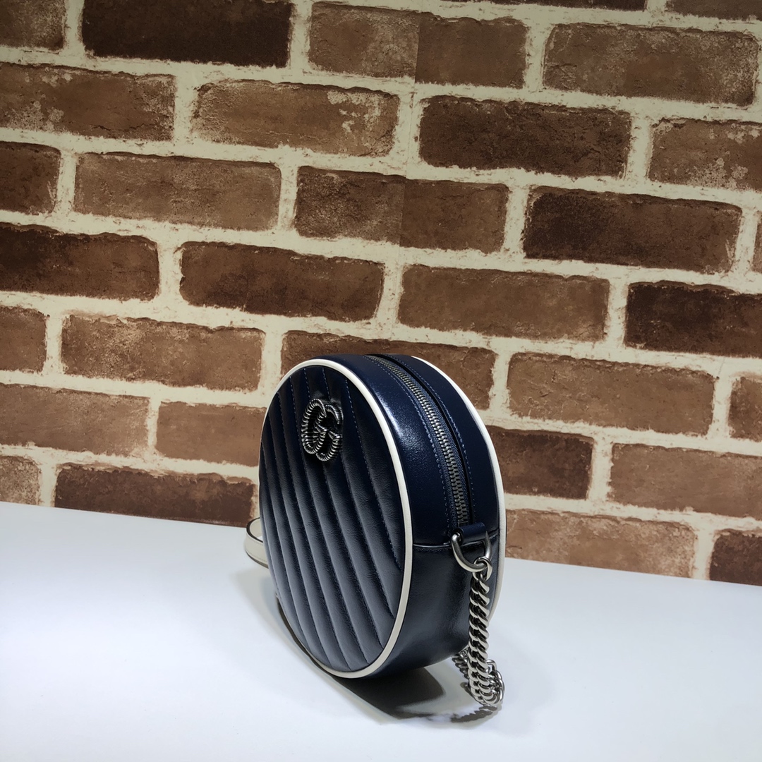 GUCCI古驰GG Marmont系列圆形迷你肩背包550154