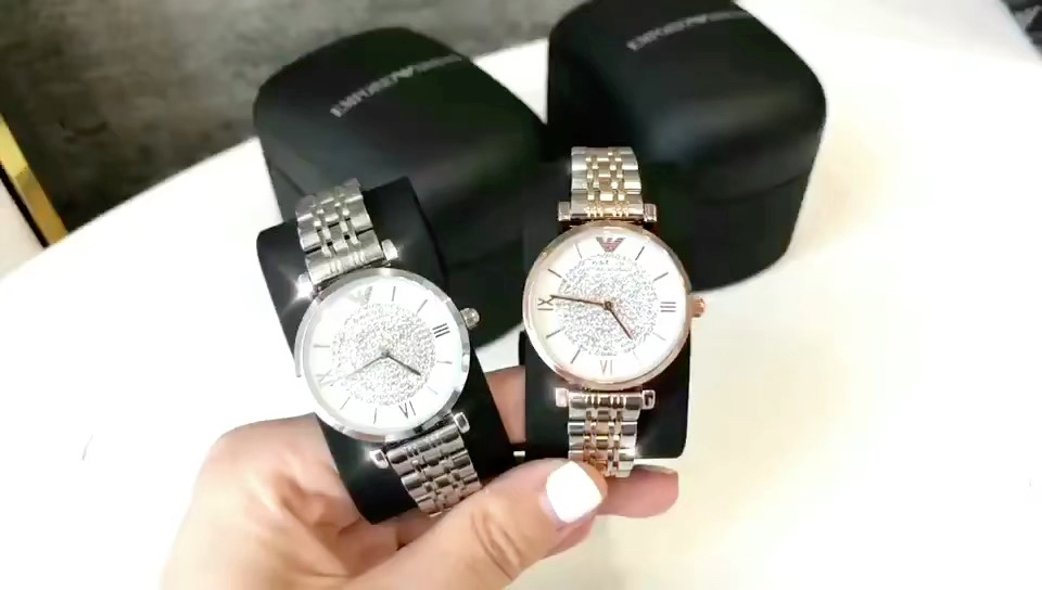 This Armani Starry Sky watch shines brilliantly under the light, giving - Watch