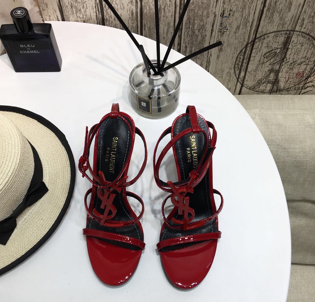 [Saint Laurent] Saint Laurent, una palabra sandalias de correa principios de la primavera contador s