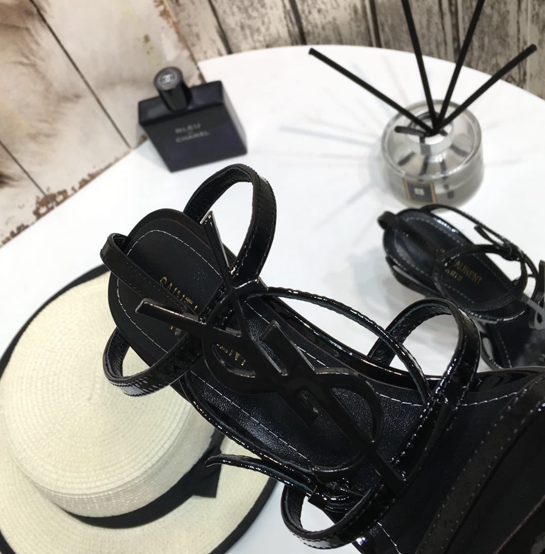[Saint Laurent] Saint Laurent, una palabra sandalias de correa principios de la primavera contador s