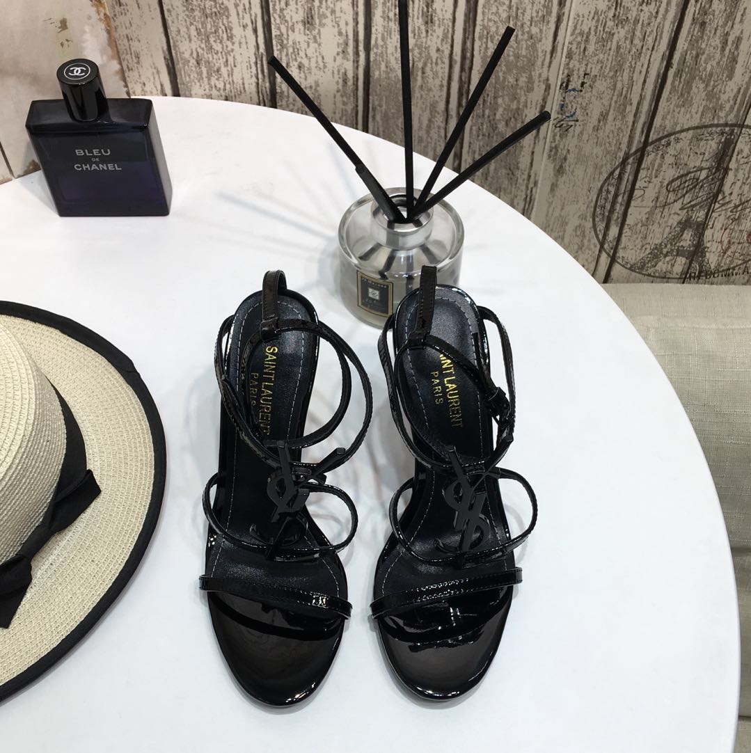 [Saint Laurent] Saint Laurent, una palabra sandalias de correa principios de la primavera contador s