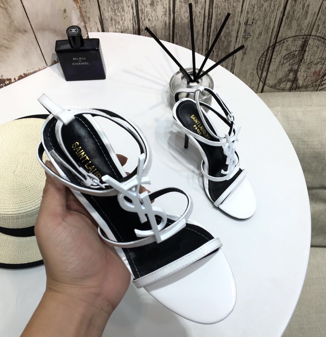 [Saint Laurent] Saint Laurent, una palabra sandalias de correa principios de la primavera contador s