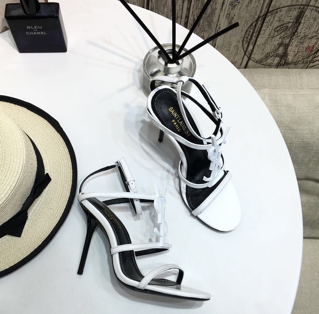 [Saint Laurent] Saint Laurent, una palabra sandalias de correa principios de la primavera contador s