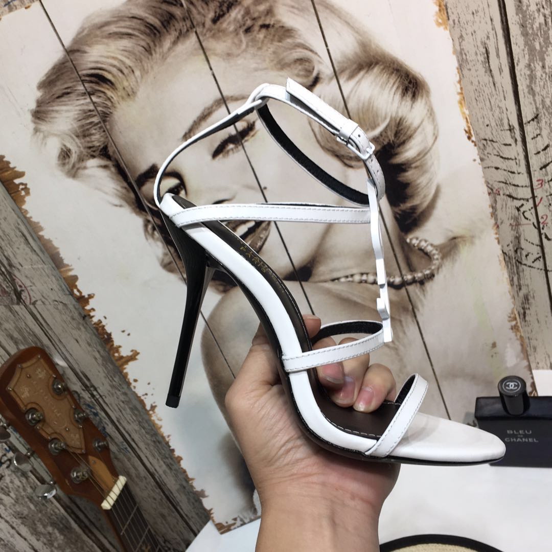 [Saint Laurent] Saint Laurent, una palabra sandalias de correa principios de la primavera contador s