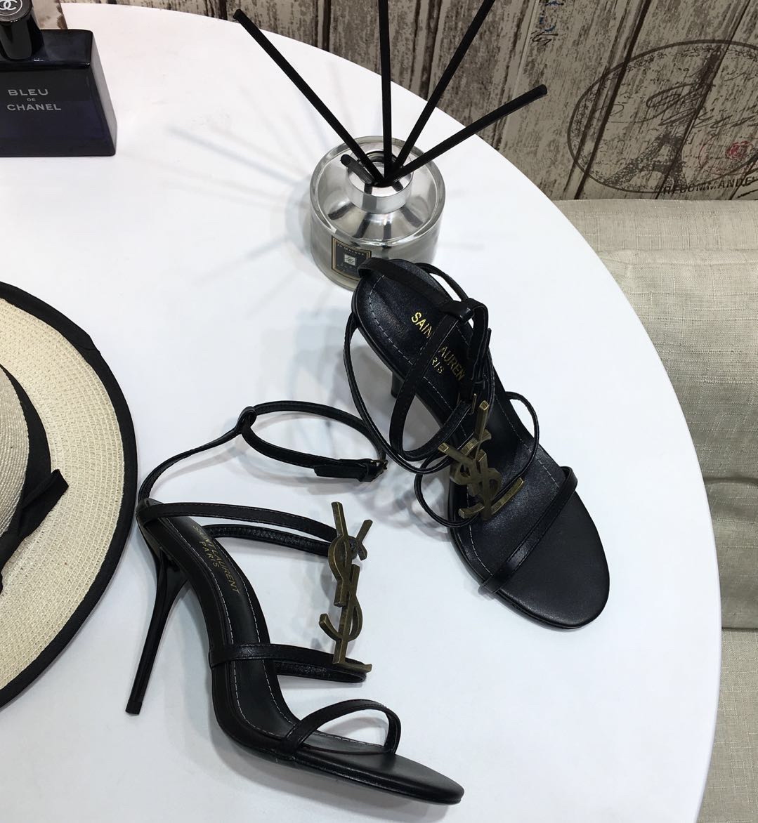 [Saint Laurent] Saint Laurent, una palabra sandalias de correa principios de la primavera contador s