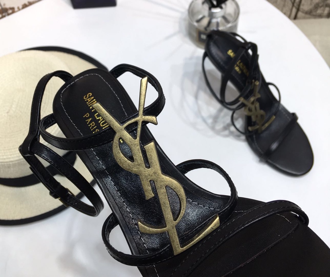 [Saint Laurent] Saint Laurent, una palabra sandalias de correa principios de la primavera contador s