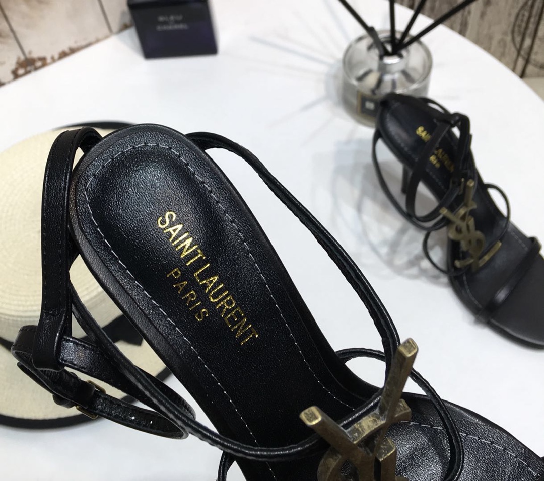 [Saint Laurent] Saint Laurent, una palabra sandalias de correa principios de la primavera contador s