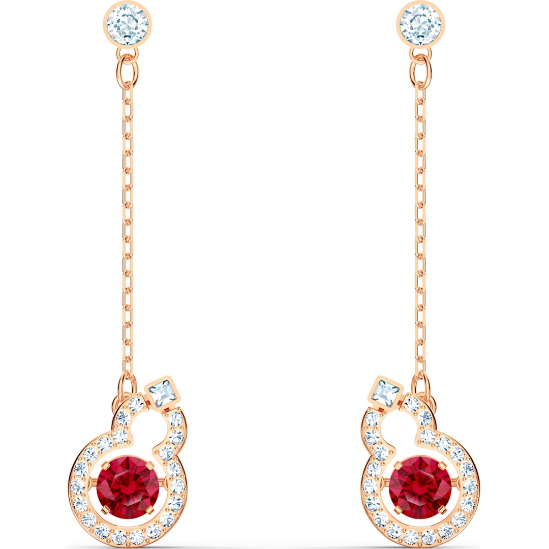 NO:104194,This gorgeous and pleasing Swarovski perforated earrings have a Chinese pattern that symbolizes good luck and are lightweight. Its rose-plated gold gourd frame with a clammy Swarovski imitation crystal is inlaid with a dark red Swarovski imitation crystal, showing a charming brilliance, making you the first choice for gifts for special occasions. Swarovski stud earrings, stuart weitzman, swarovski, earrings19860909这款华丽悦目的施华洛世奇穿孔耳环带有一个象征好运的中国图案,而且设计轻巧.其密镶Swarovski仿水晶的镀玫瑰金色葫芦饰框内,镶有一颗深红色Swarovski仿水晶,展现出美不胜收的光彩,让您成为迷人焦点,也是特殊场合的送礼首选.,施华洛耳钉,stuart weitzman,swarovski,earrings,Jewelry