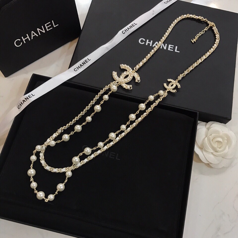 秋冬毛衣链Chanel毛衣链原单狠货进出专柜无压力代购级别ch@nel香奈儿经典喷砂质感原版金珍珠毛衣链