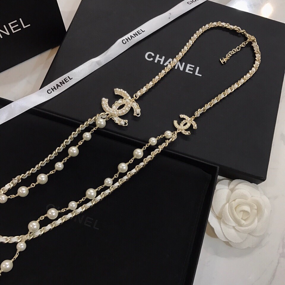 秋冬毛衣链Chanel毛衣链原单狠货进出专柜无压力代购级别ch@nel香奈儿经典喷砂质感原版金珍珠毛衣链