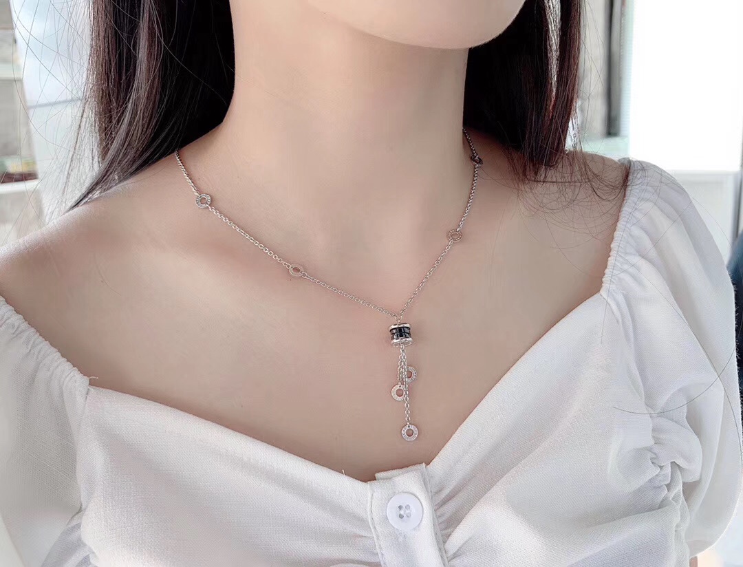 NO:102446,CNC precision version Bulgari tassel ceramic necklace, Bulgari necklace, bvlgari, necklace19860909CNC精工版 宝格丽流苏款陶瓷项链,宝格丽项链,bvlgari,necklace,Jewelry