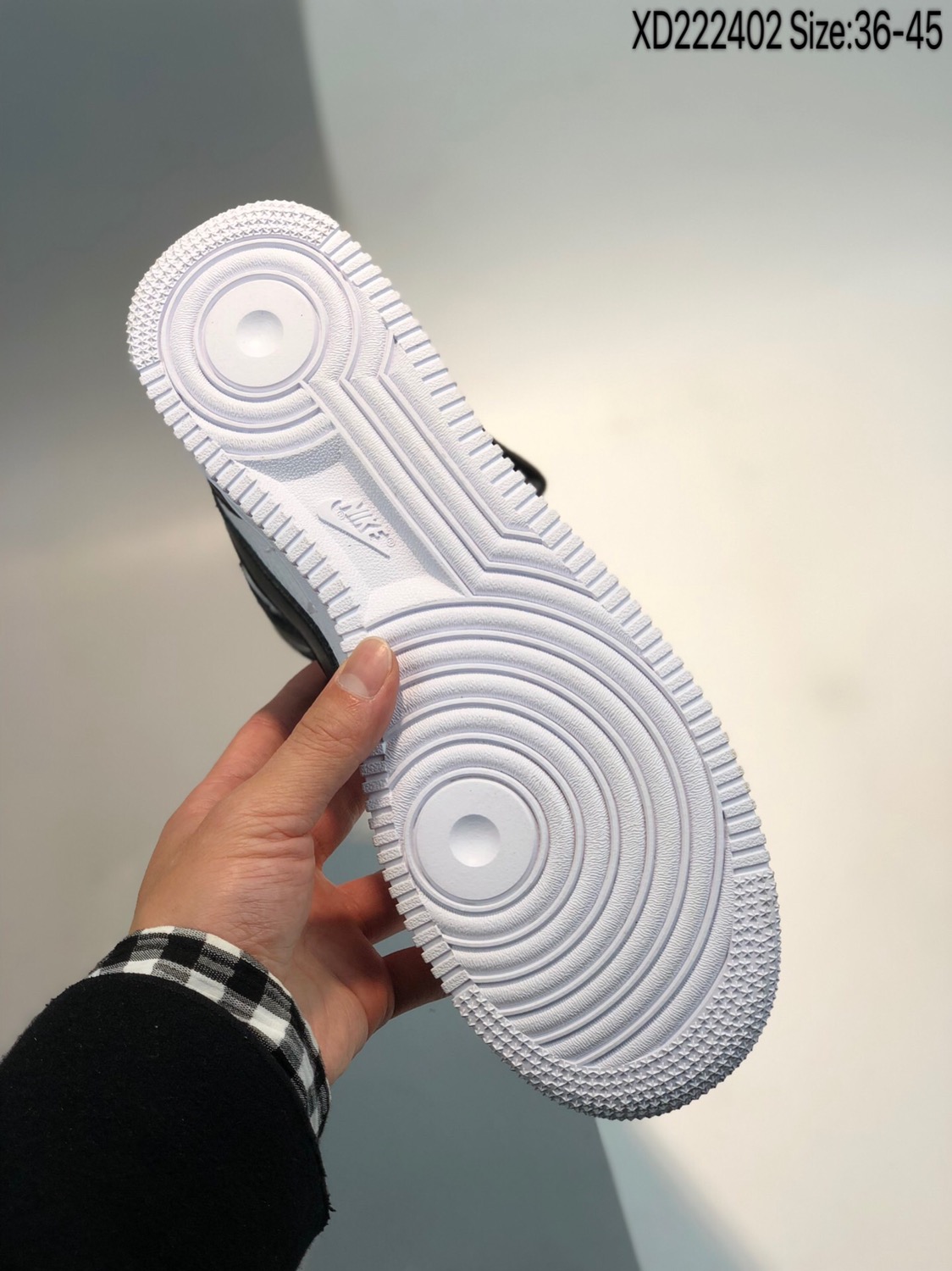 120 真标 Nike Air Force1空军一号AF1简版OW解构情侣 黑白高帮板鞋804609-103