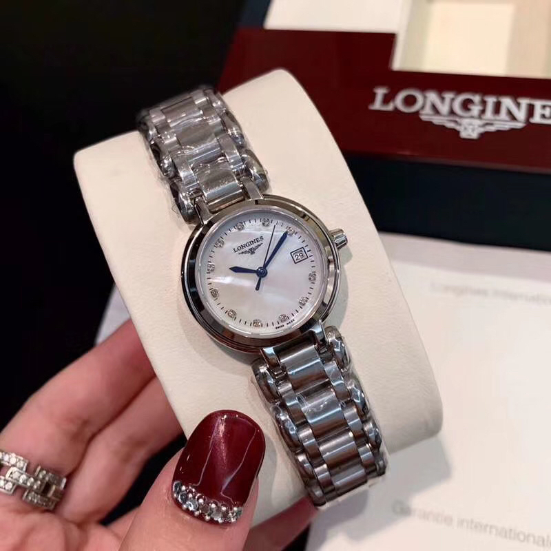 Longines الساعات بلو النساء Fashion عارضة Quartz Movement