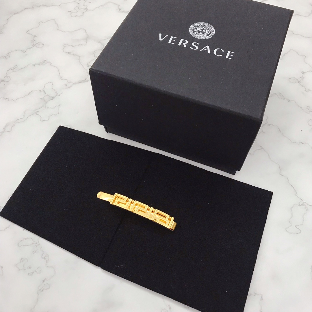 Versace Hair Accessories Hairpin Yellow Brass Virtus