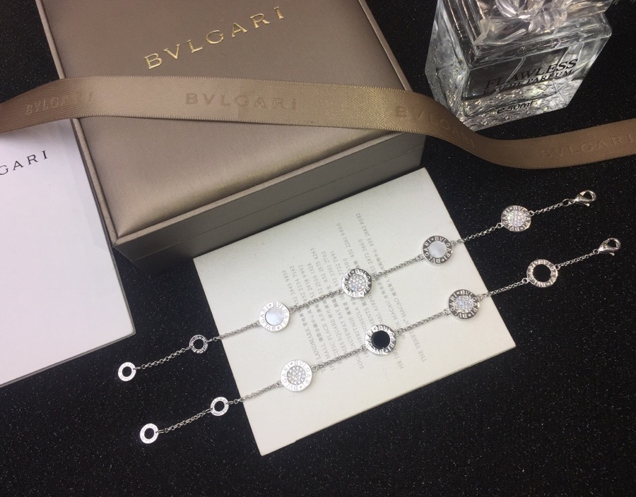 Bvlgari Jewelry Bracelet Black Platinum Rose Gold White Fashion