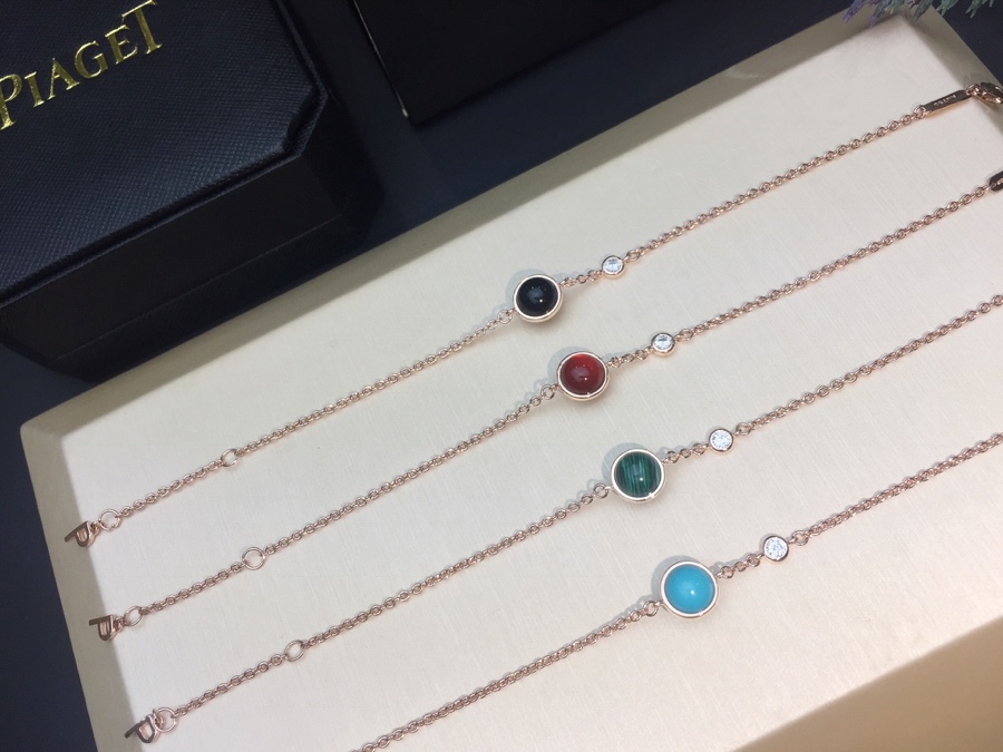 “Radiant Rose Gold Bracelets with Precious Gemstones and Diamond Accents” - 图片 2