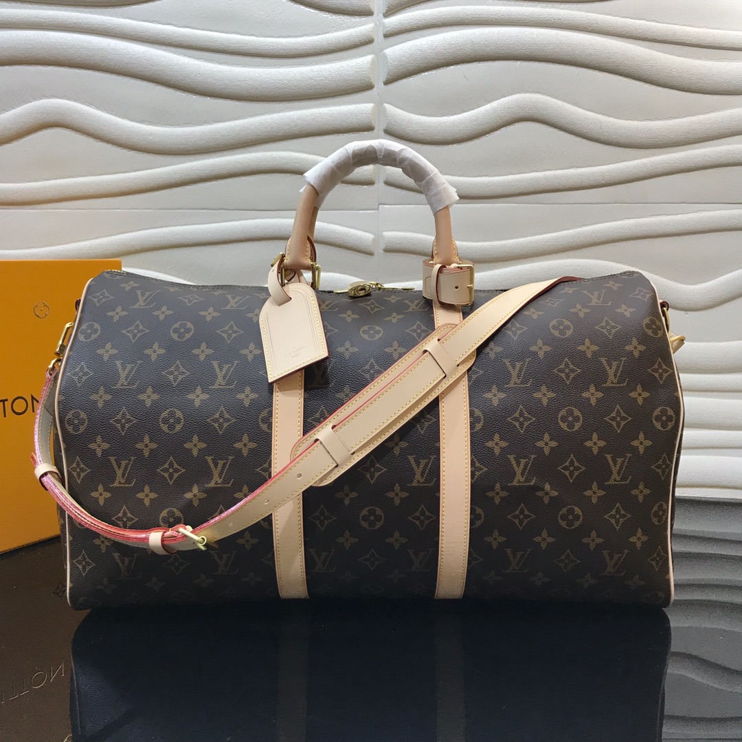 Louis Vuitton LV Keepall Handbags Travel Bags Buy Best High-Quality
 White Yellow Men Casual M41418