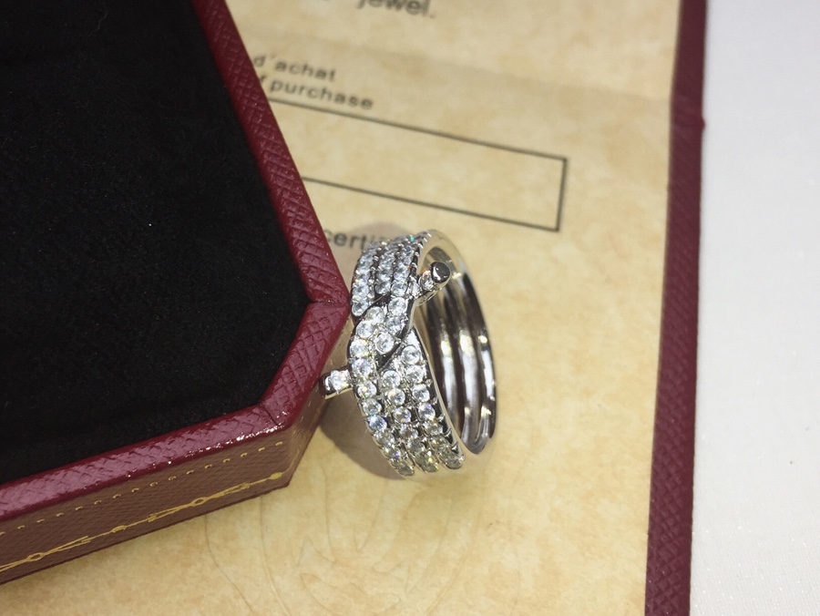 Cartier 6码 女神 Cartier 款满钻绳结戒指 Cartier Entrelacés系列回归本真