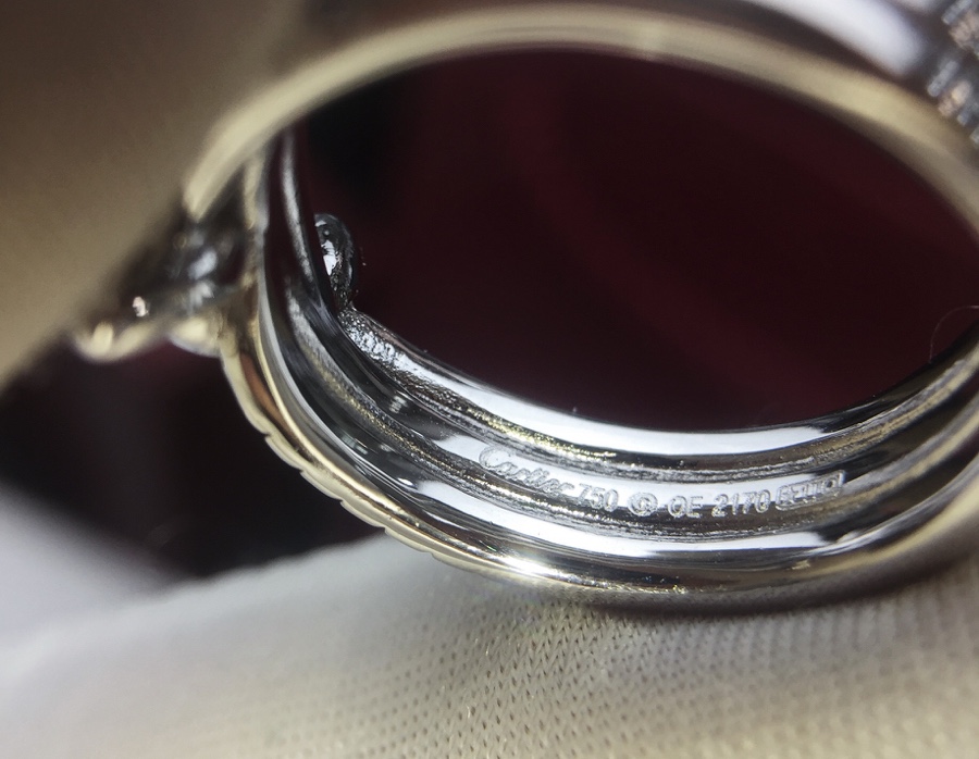 Cartier 6码 女神 Cartier 款满钻绳结戒指 Cartier Entrelacés系列回归本真