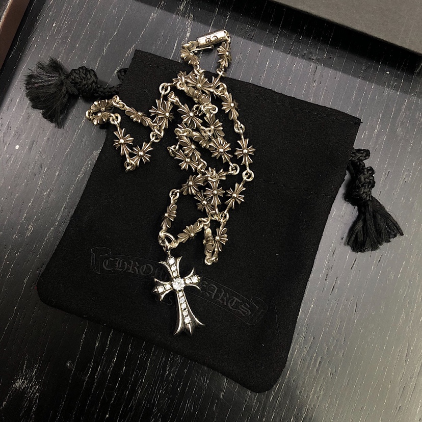 Chrome Hearts 克罗心 镶嵌双面可戴十字项链