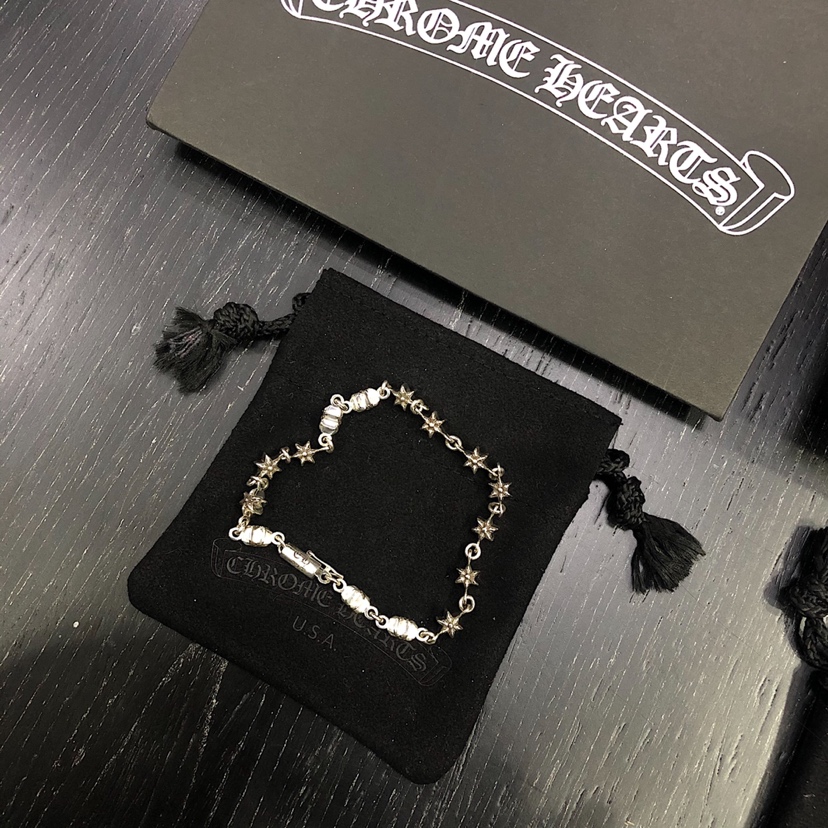 Chrome Hearts ‼ 克罗心Chrome hearts 六芒星插扣手链