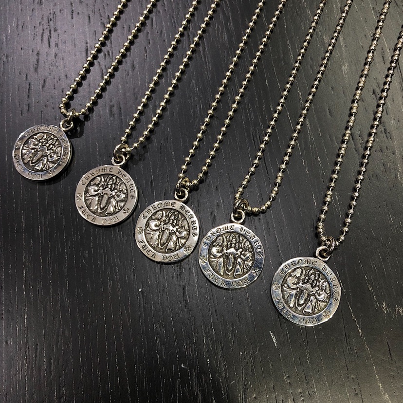 Chrome Hearts MZ出品， 开版 克罗心宝剑fuckyou 天使牌项链