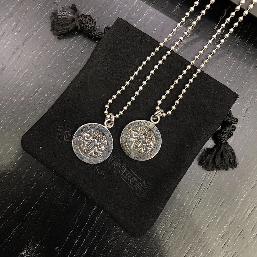 Chrome Hearts MZ出品， 开版 克罗心宝剑fuckyou 天使牌项链