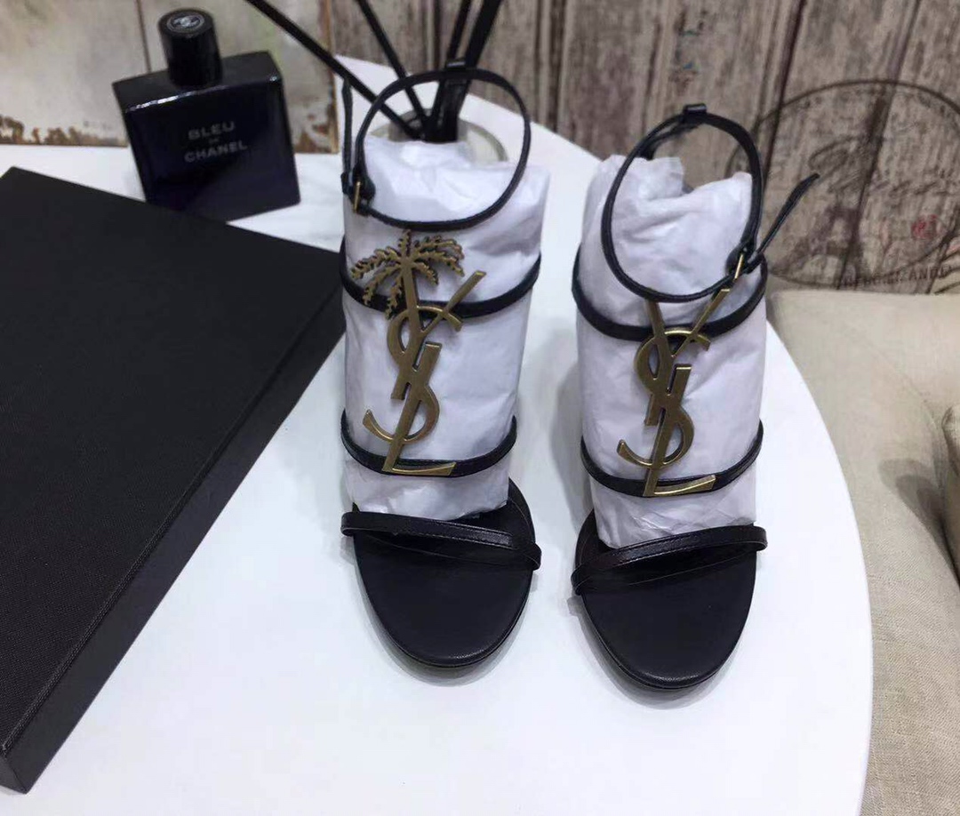 [Saint Laurent] Saint Laurent, una palabra sandalias de correa principios de la primavera contador s