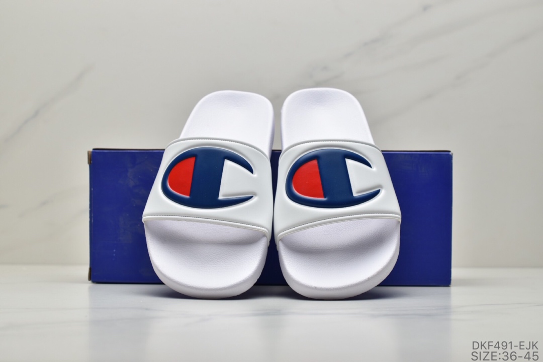 55 美国运动老牌·冠军 印花 拖鞋 Champion Life Youth Slide Sandals, Repeating Logo夏季百搭休闲运动沙滩拖鞋