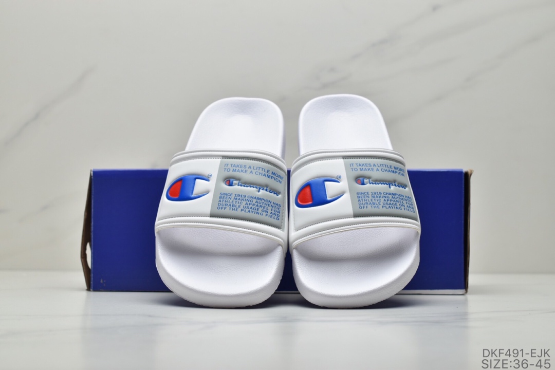 55 美国运动老牌·冠军 印花 拖鞋 Champion Life Youth Slide Sandals, Repeating Logo夏季百搭休闲运动沙滩拖鞋