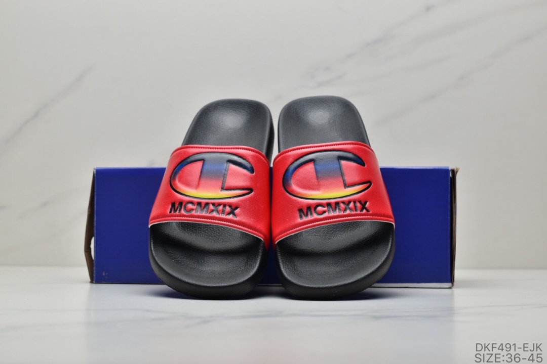 55 美国运动老牌·冠军 印花 拖鞋 Champion Life Youth Slide Sandals, Repeating Logo夏季百搭休闲运动沙滩拖鞋