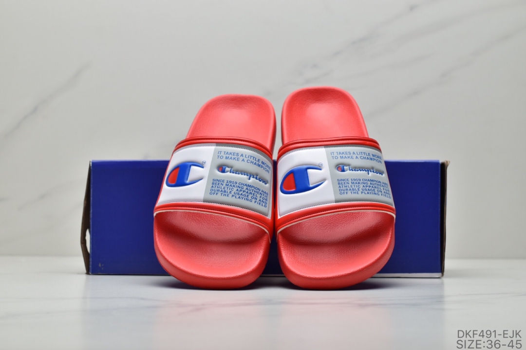 55 美国运动老牌·冠军 印花 拖鞋 Champion Life Youth Slide Sandals, Repeating Logo夏季百搭休闲运动沙滩拖鞋