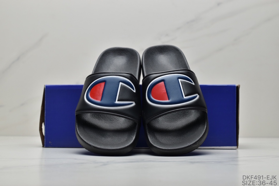 55 美国运动老牌·冠军 印花 拖鞋 Champion Life Youth Slide Sandals, Repeating Logo夏季百搭休闲运动沙滩拖鞋