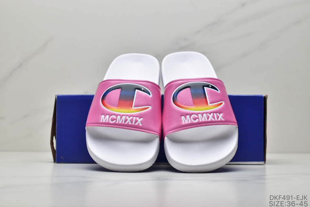 55 美国运动老牌·冠军 印花 拖鞋 Champion Life Youth Slide Sandals, Repeating Logo夏季百搭休闲运动沙滩拖鞋