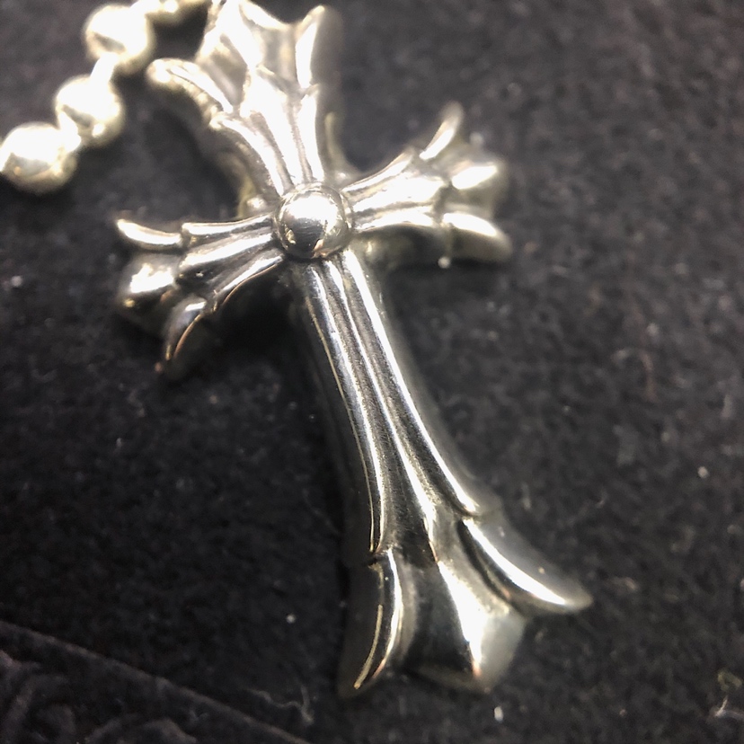 Chrome Hearts MZ出品， 开版 【 版本】克罗心Chrome hearts mini双层十字花项链