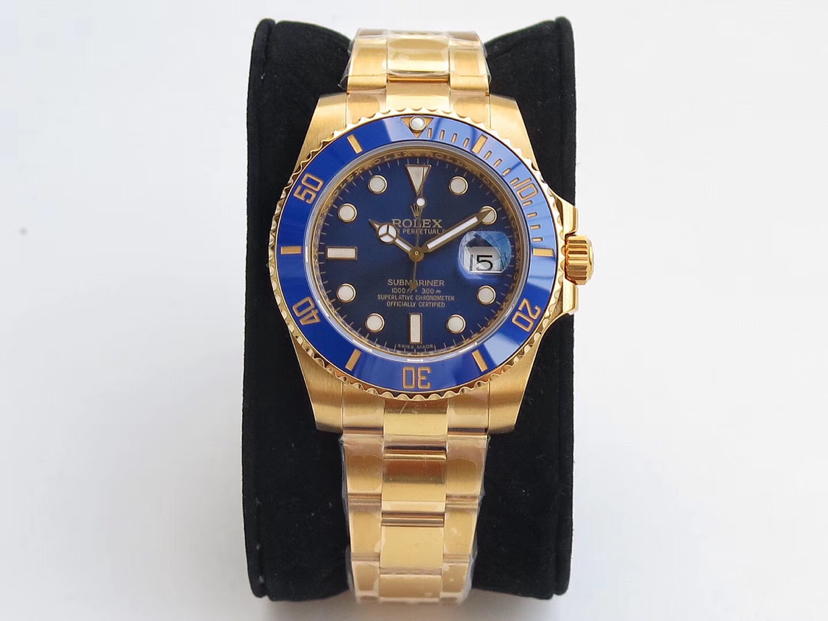 Rolex Submariner Watch Black Blue Platinum White Polishing 2836 Movement