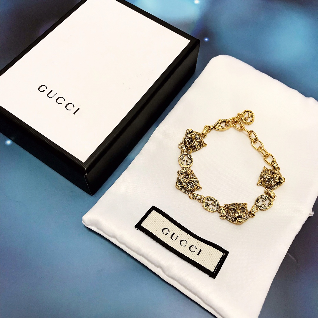 Gucci Joyas Pulsera Amarillo 925 plata Latón Fashion