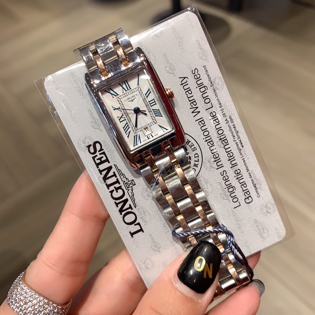 K5   浪琴 Longines 超好看的小红表浪琴  Longines 戴卓维纳系列 精致两针半女士腕表 搭配精准进口石英机芯 316精钢表带 直径33*22mm厚7m